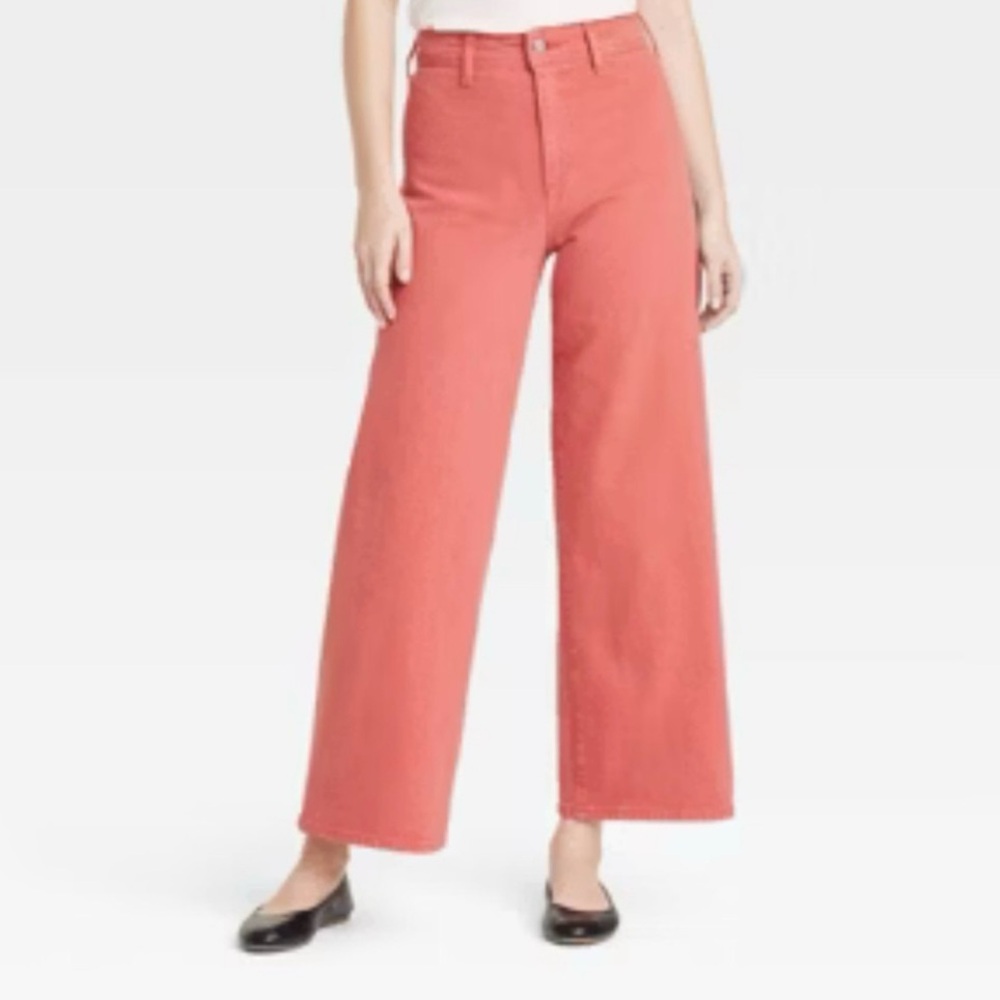 NWT Universal Thread Terracotta High Rise Wide Leg Jeans Size 8